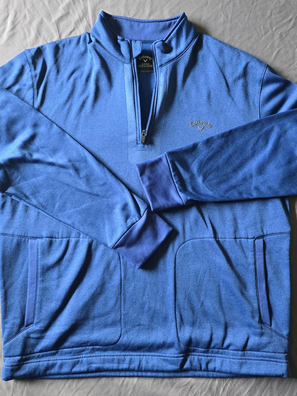 Callaway Men's Royal Blue Quarter-Zip Pullover with Contrast Trim